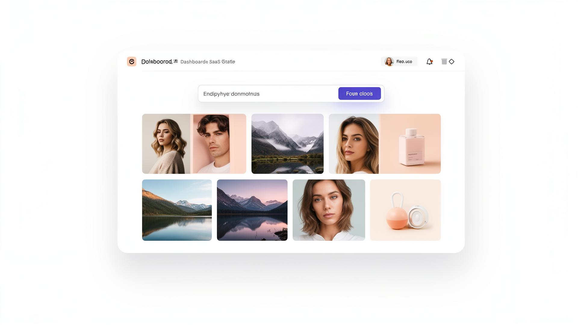 SutertAI dashboard with AI generated images